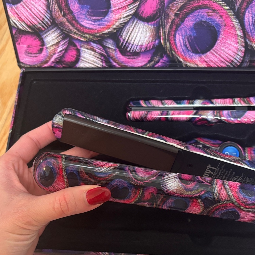 PYT Peacock Pattern Hair Styling Set - Pink and Purple - Picture 5 of 6